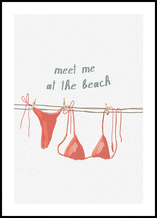Meet Me at the Beach Plakat