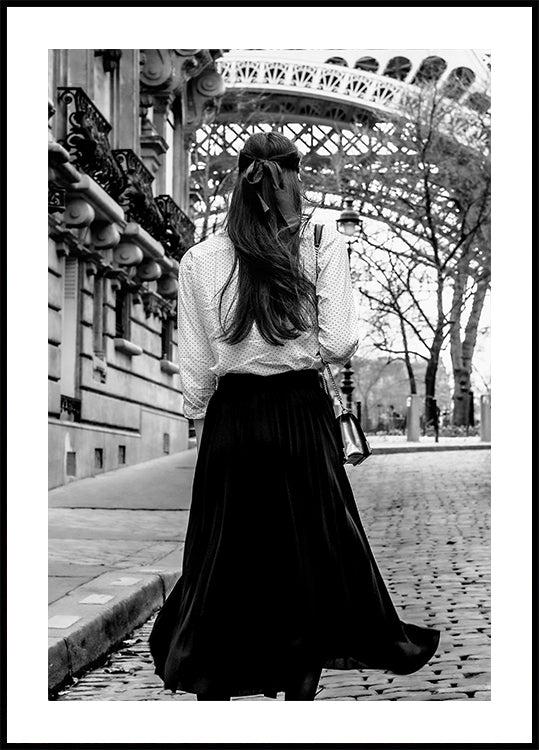 Parisian Elegance Eiffel Tower Black & White Plakat