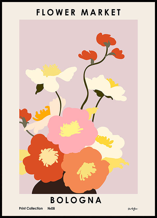 Flower Market. Bologna Plakat