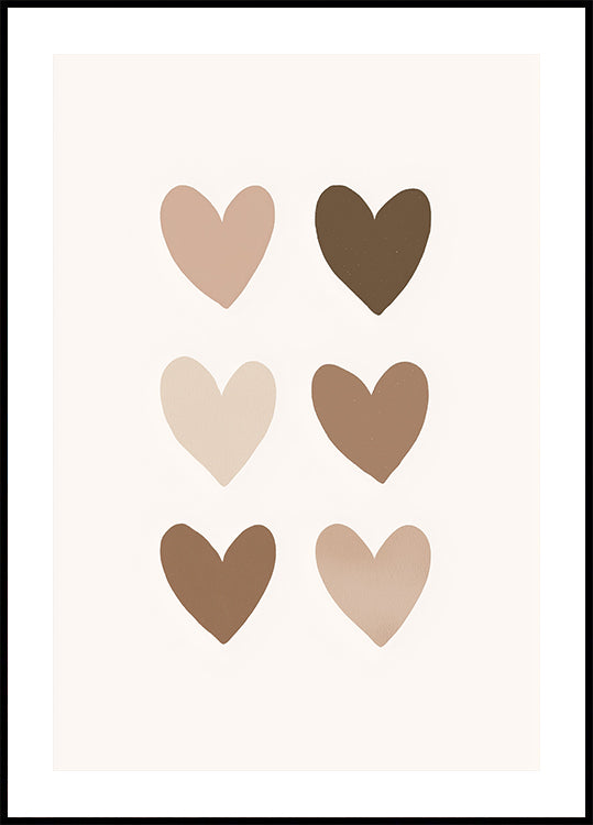 Neutral Heart Grid Plakat