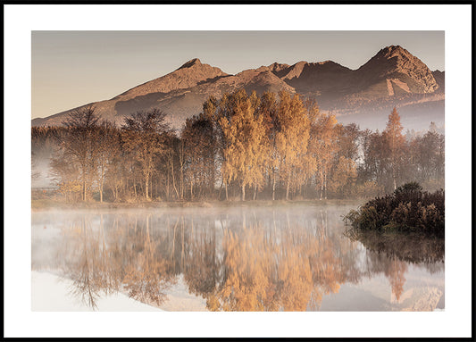 Misty Autumn Reflection Plakat