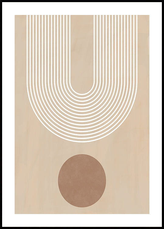 Beige Arc Plakat