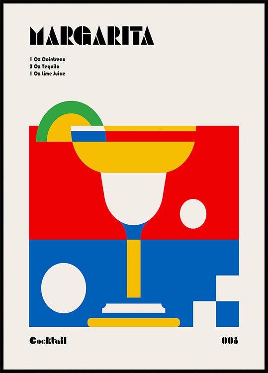 Margarita Bauhaus Cocktail Plakat