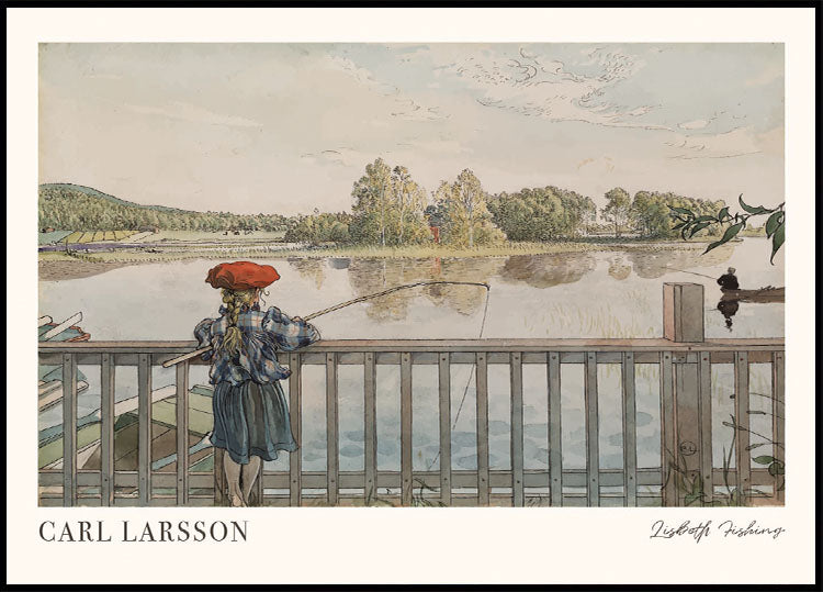 Lisbeth Fishing by Carl Larsson Plakat