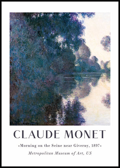 Claude Monet - Morning on the Seine near Giverny Plakat