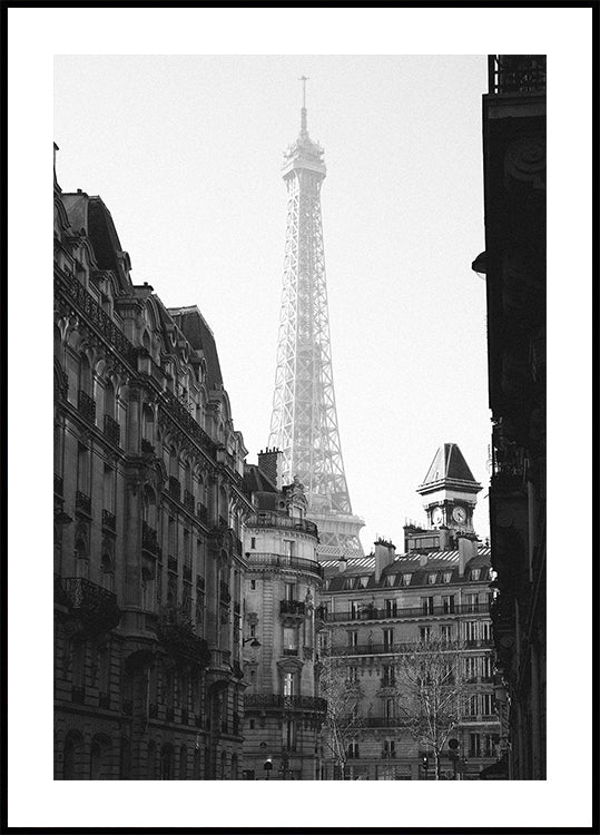 Eiffel Tower Paris Black & White Plakat