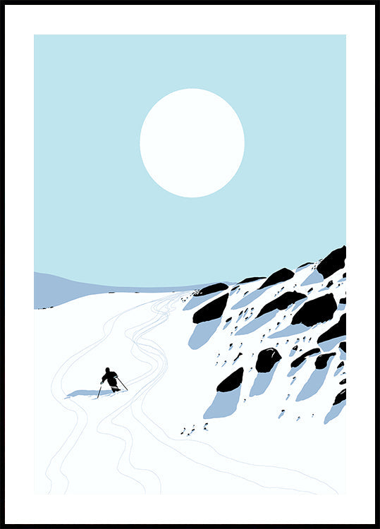 Snowy Mountain Descent Plakat