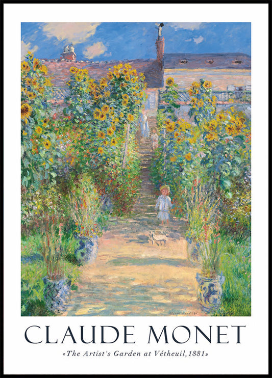 Claude Monet - The Artist's Garden at Vétheuil Plakat