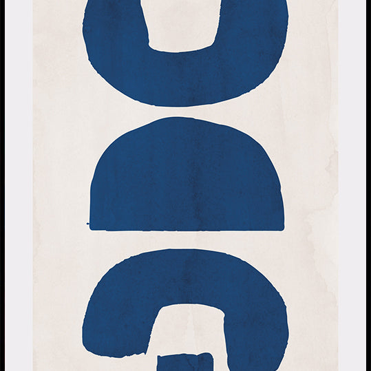Blue Shapes Art Plakat
