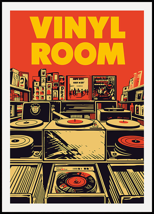 Vinyl Room Art Print Plakat
