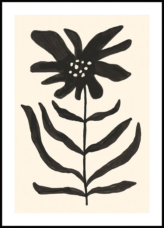 Monochrome Blossom Plakat