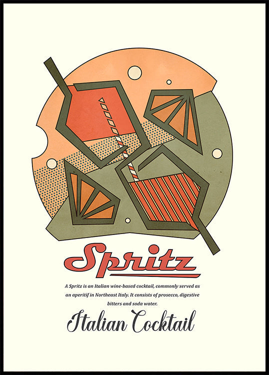 Geometrical spritz print Plakat
