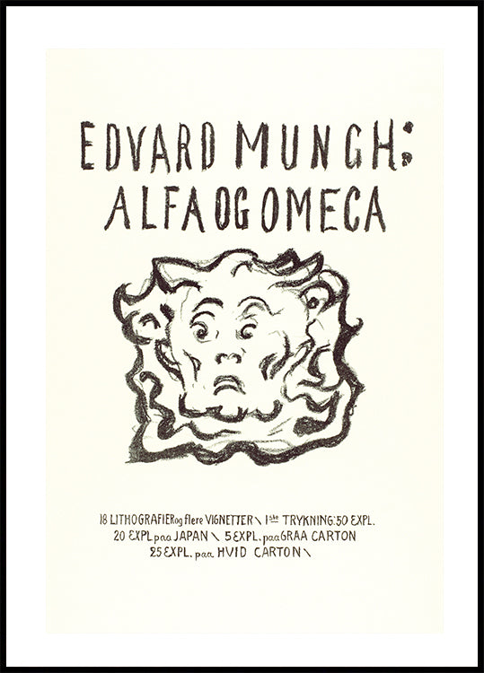 Edvard Munch: Alpha and Omega lithograph Plakat