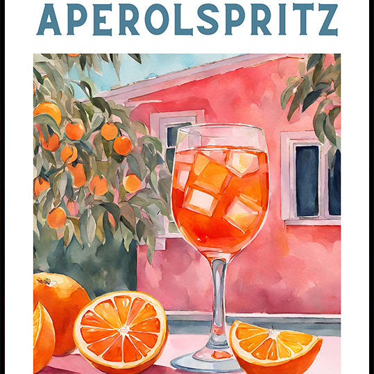 Aperol Spritz, Aquarell, Fresh Plakat