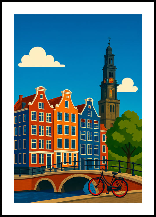 Amsterdam Canal and Bike Plakat