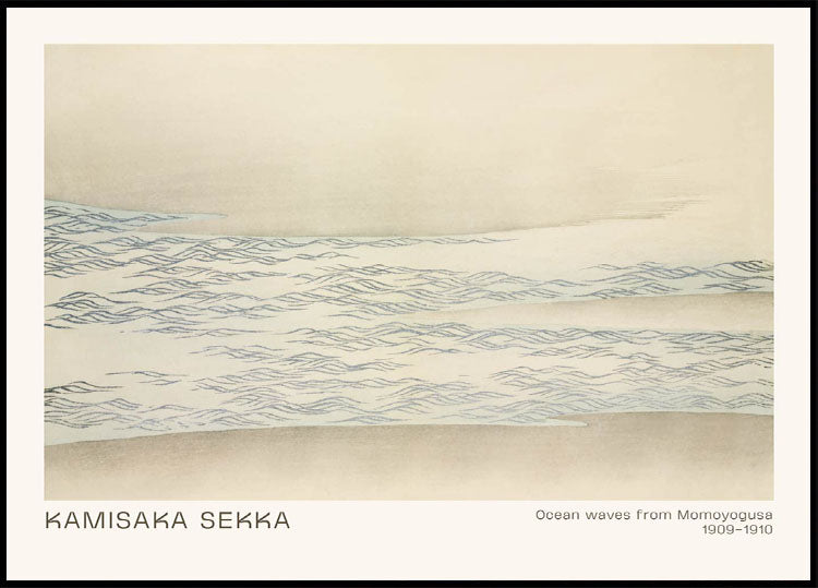Ocean waves by Kamisaka Sekka Plakat