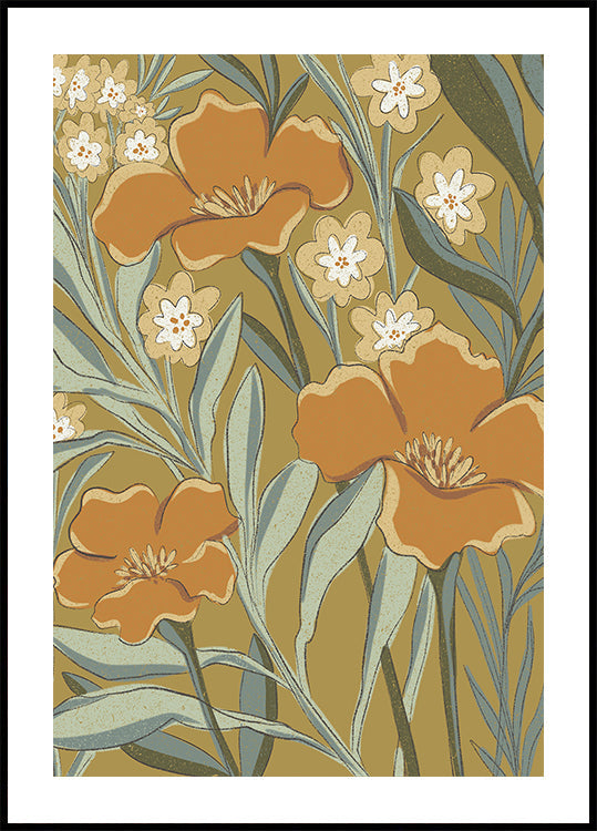 Golden blossom Plakat