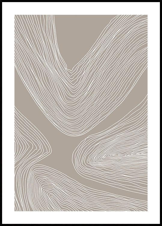 Flowing Contours Line Art Plakat