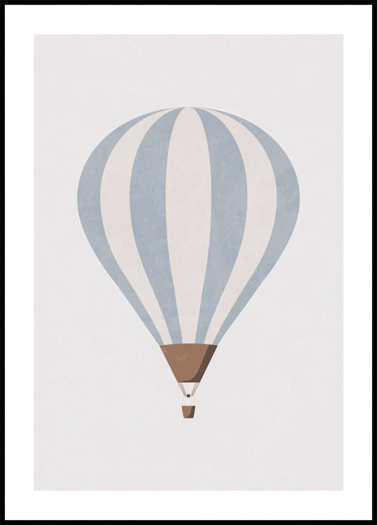 Blue Hot Air Balloon Plakat