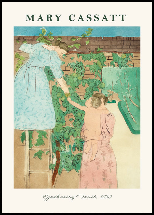 Gathering Fruit, Mother And Child Garden, Mary Cassatt Plakat