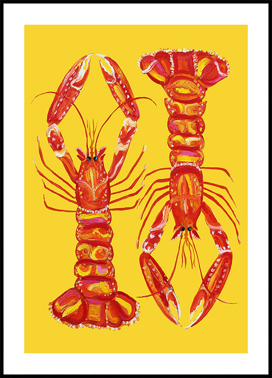 Langoustines On Yellow