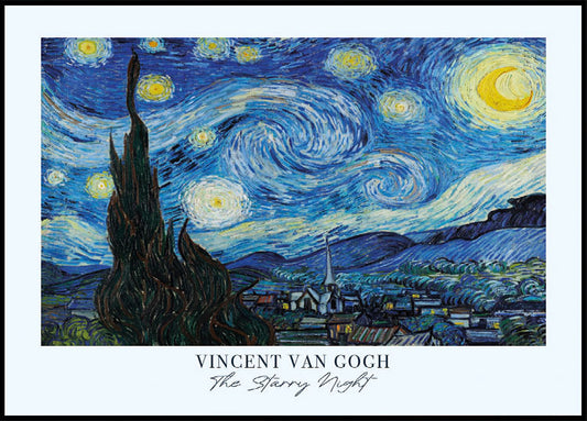 "Vincent Van Gogh's Masterpiece: The Starry Night plakat."