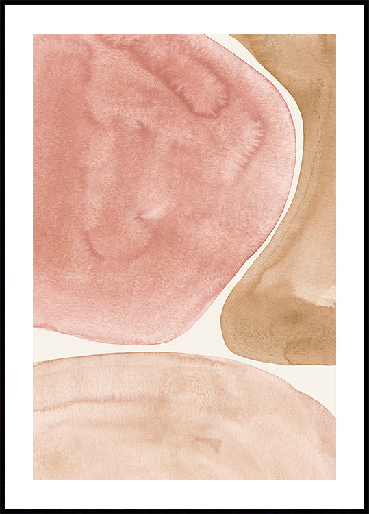 Organic Shapes in Earthy Tones Plakat
