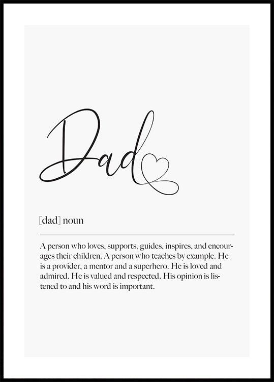 Father Definition Personalized Plakat