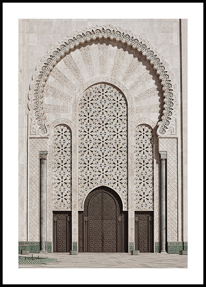 Ornate Doorway of Hassan II Mosque, Casablanca Plakat