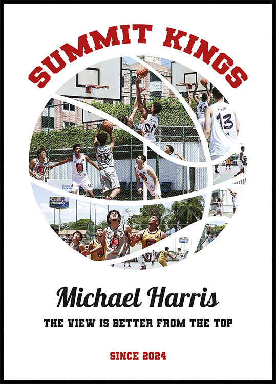 Basketball Photo Collage Personal 2 Plakat
