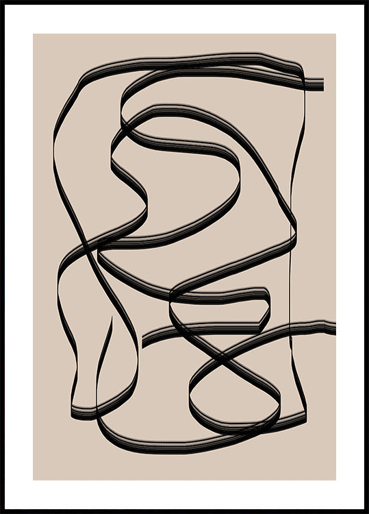 Flowing Lines Maze Plakat