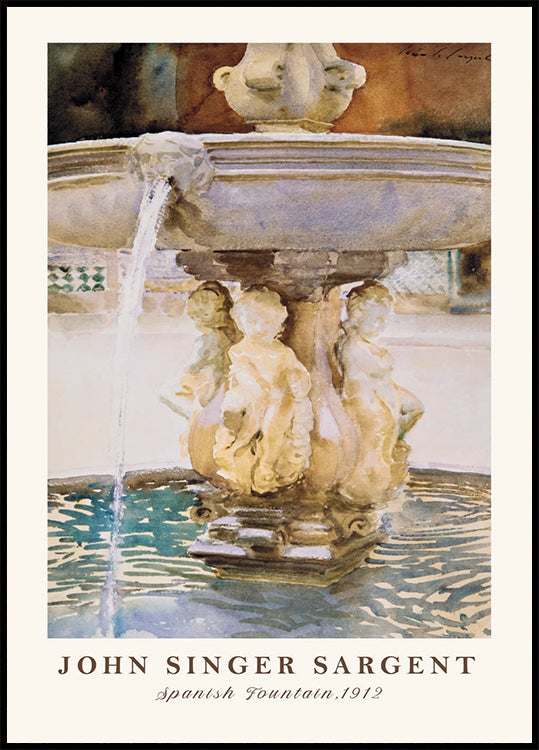 John Singer Sargent, Spanish Fountain Plakat