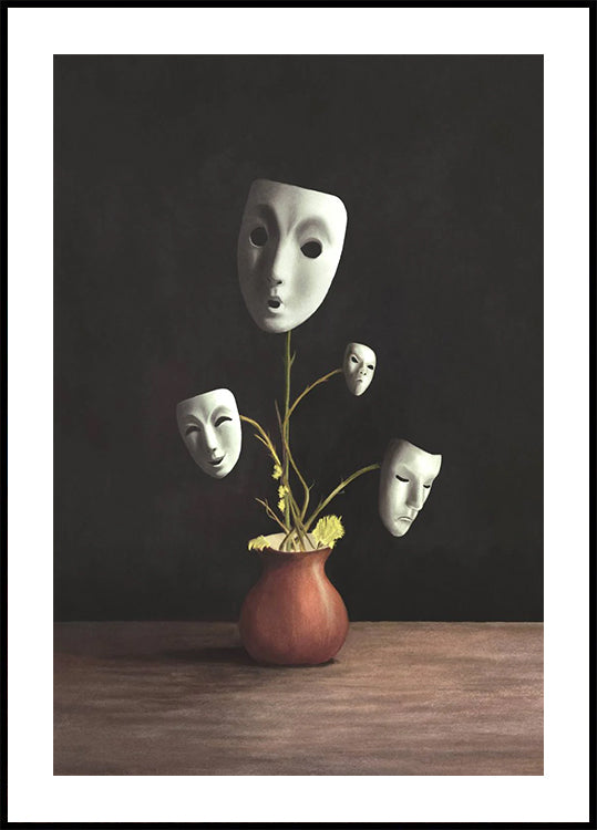 Masked Emotions, surreal plant Plakat