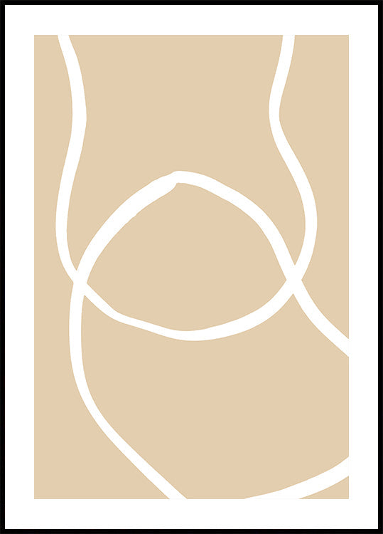 Beige Lines 04 Plakat