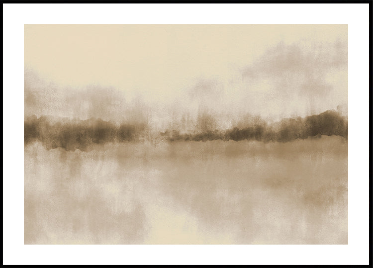 Abstract Landscape in neutral browns Plakat