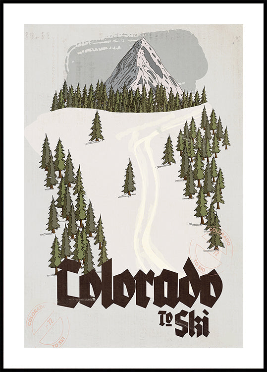 Colorado To Ski Plakat