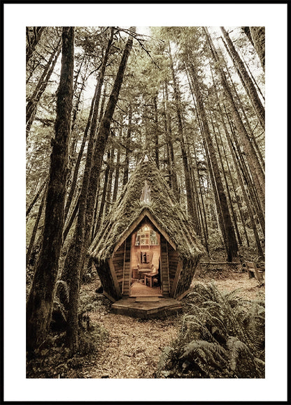 Fairy Tale Cabin in the Woods Plakat