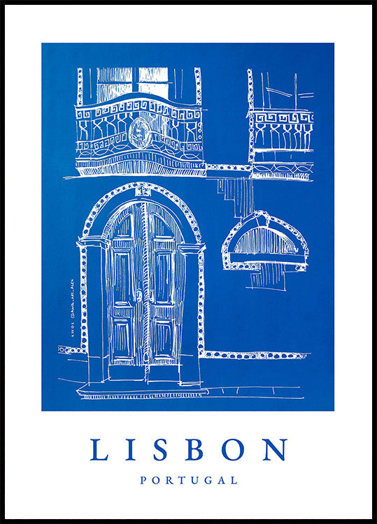 Lisbon Doorway Plakat