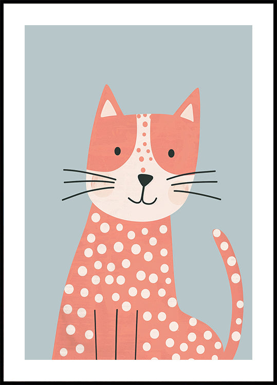 Polka Dot Cat Plakat