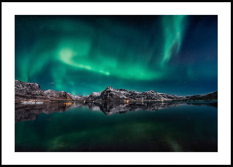 Lofoten Aurora Reflection Plakat