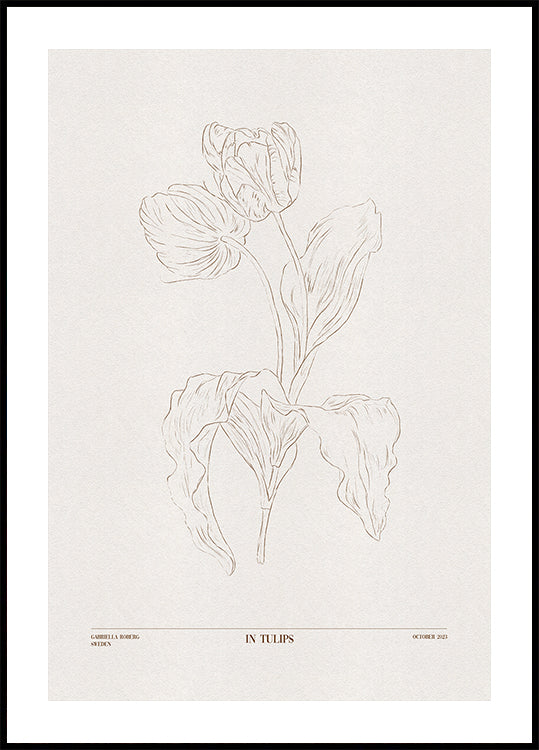 In Tulips (brown) Plakat
