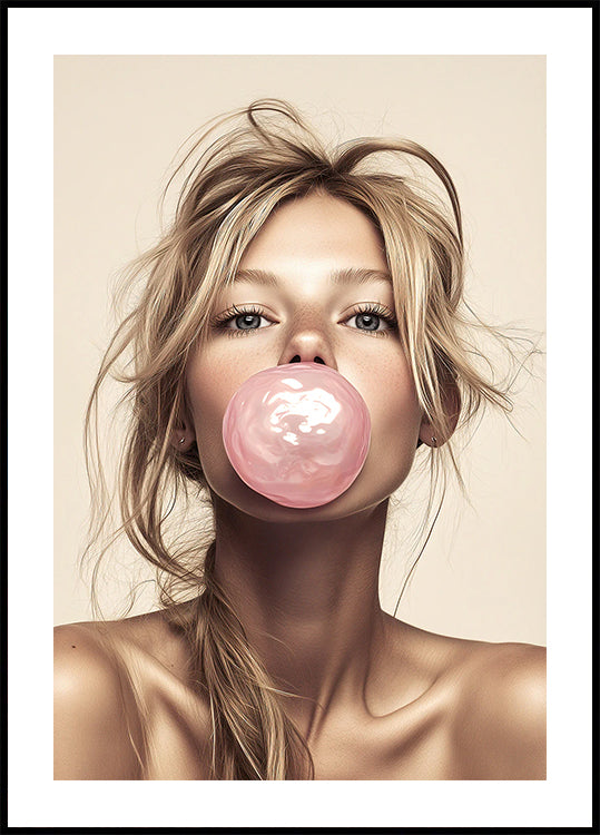 Bubble Gum Pop Portrait Plakat