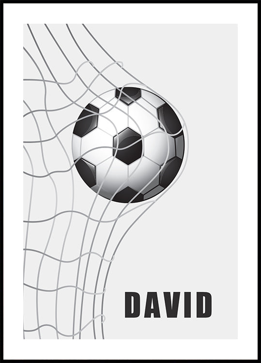 Football, Personalized Name Print Plakat