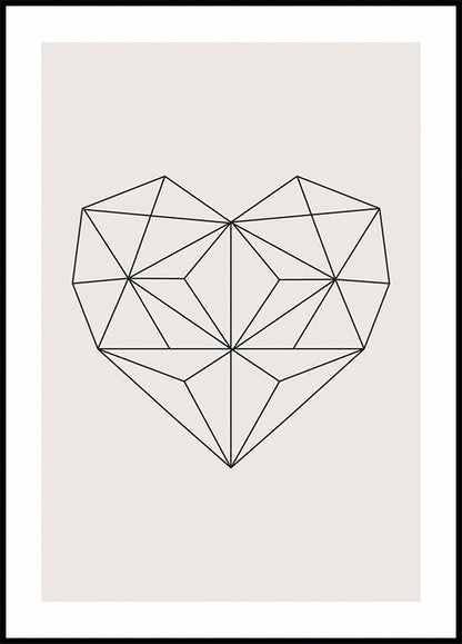 Abstract Geometric Heart Plakat