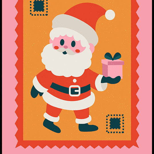 Ho ho ho - Santa Claus with gift Plakat