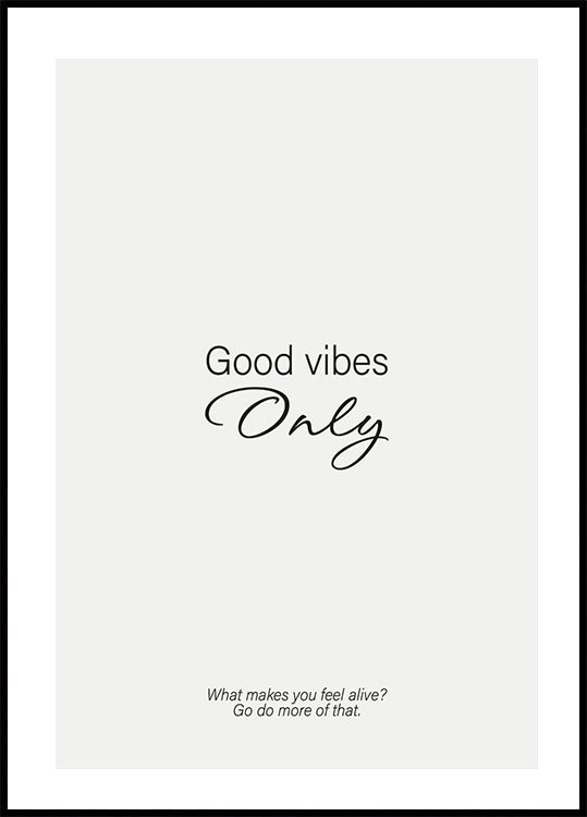 Good Vibes Only No. 2 Plakat - Posterbox.no