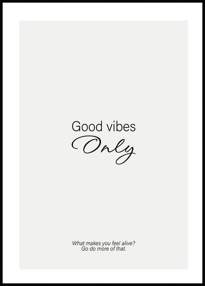 Good Vibes Only No. 2 Plakat - Posterbox.no