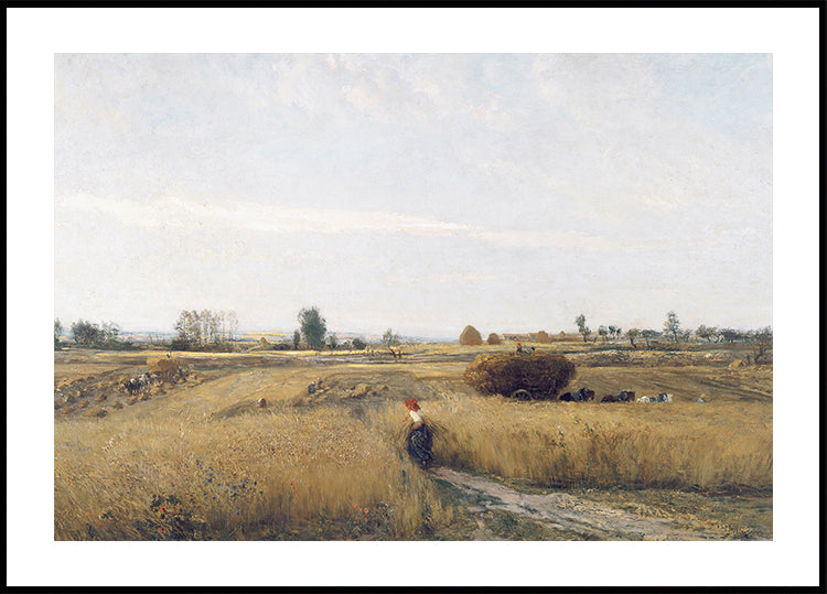 The Harvest by Charles-François Daubigny Plakat