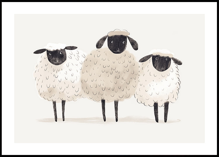Trio Of Sheep Plakat