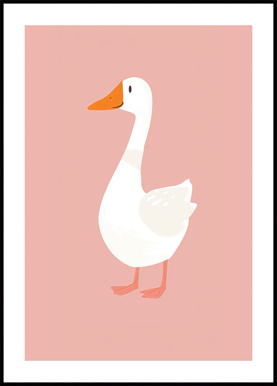 Goose On Pink Plakat